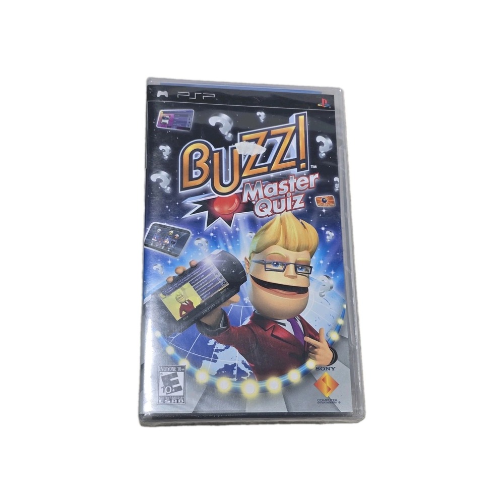 Buzz Master Quiz (Sony PSP, 2008) Over 3,000 Questions 1-6 Players New & Sealed